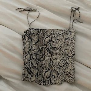 Reformation snakeskin top